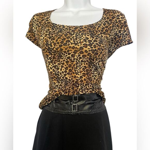 Vintage 90’s y2k Eye Candy Leopard Print Top - Picture 1 of 7